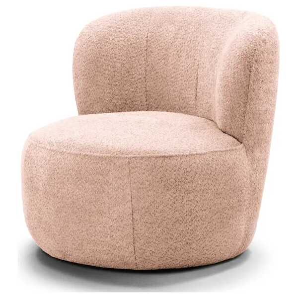 Sessel LOVELOCK Pink Bouclé Stoff Cady 78 x 75 x 84cm