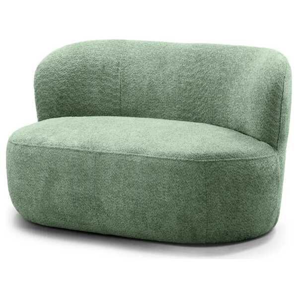 1,5-Sitzer Sofa LOVELOCK Grün Bouclé Stoff Cady 134 x 75 x 84cm Modern