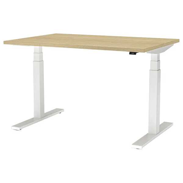Verstellbarer Schreibtisch eModel 2.0 120cm Braun/Kaisersberg Eiche Dekor Höhenverstellbar