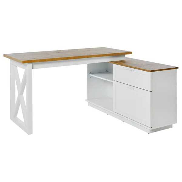 Eckschreibtisch Chalet D 155 E 150 x 75 x 119cm Multicolor