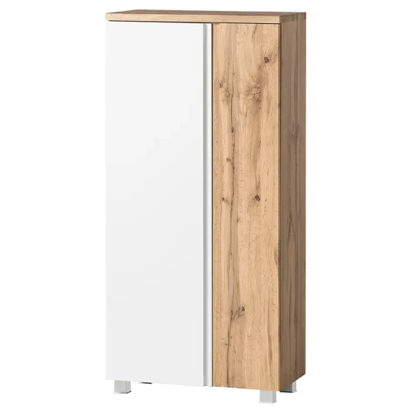 Midischrank II 65 x 130 x 35cm Weiß/Matt Weiß
