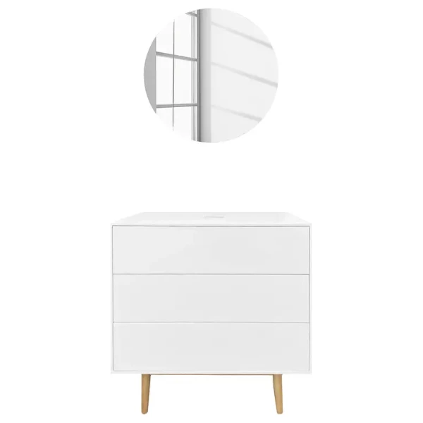 Badezimmerset 2-teilig Kombi D 80 x 80 x 48cm Weiß/Weiß