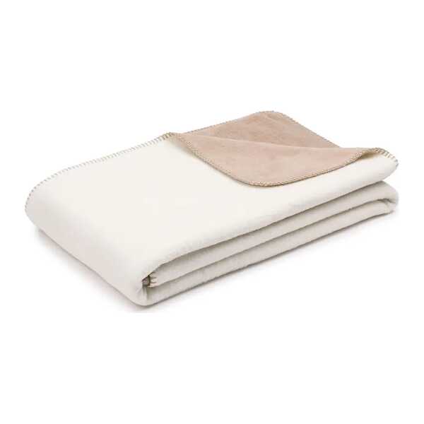 Plaid Nevada 150 x 1 x 200cm Beige/Creme Mischgewebe