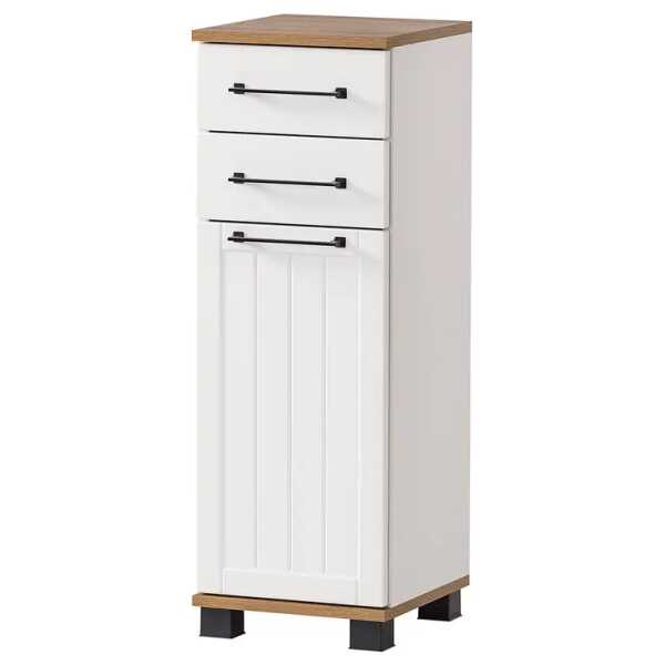 Unterschrank Jelda 30 x 88 x 33cm Weiß/Weiß