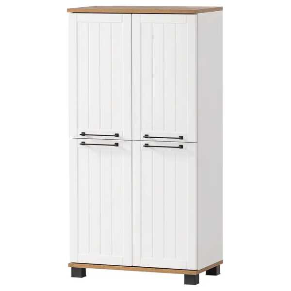 Midischrank Jelda 60 x 117 x 33cm Weiß/Weiß