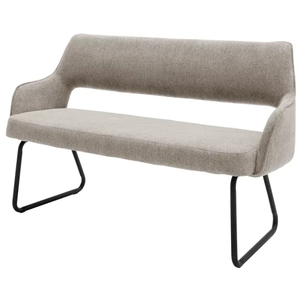 Polsterbank Veneziana 175 x 89 x 64cm Grau/Schlamm