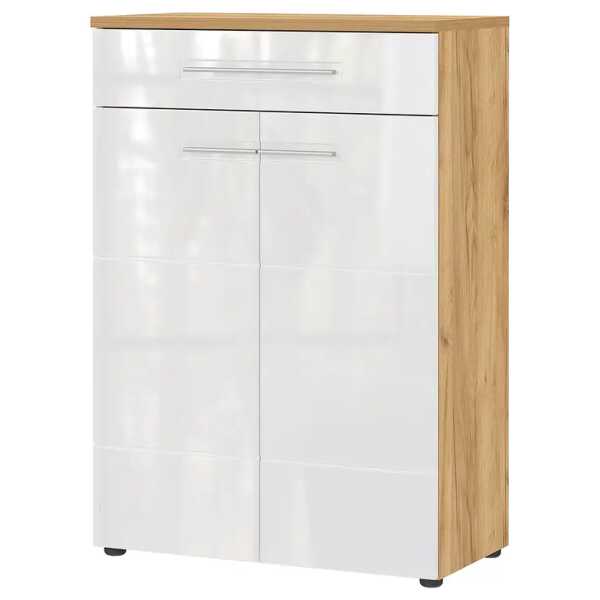 Schuhkommode Aledo 75 x 110 x 41cm Braun/Weiß