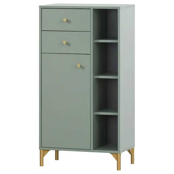 Midischrank Ando 60 cm 60 x 114 x 33cm Grün