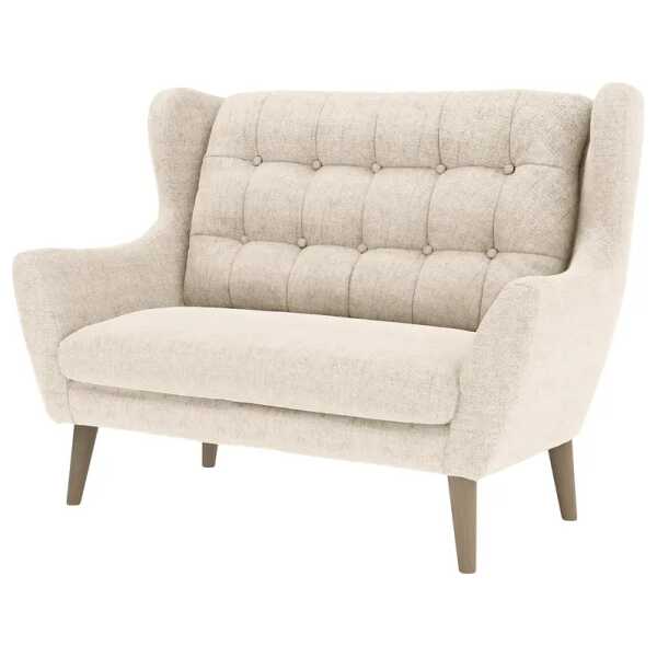2-Sitzer Sofa Zarza Grau Webstoff Levia 144 x 107 x 94cm Skandi