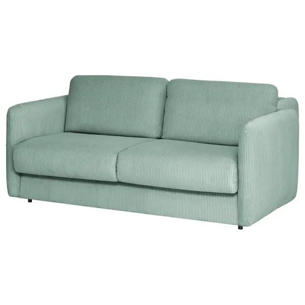 Schlafsofa KAYLA mit Matratze Blau Cordstoff Lola 194 x 86 x 104cm Skandi