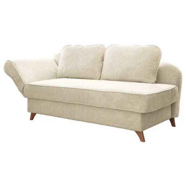 Recamiere Macael Beige Cordstoff Poppy 196 x 101 x 92cm Ausrichtung links Modern