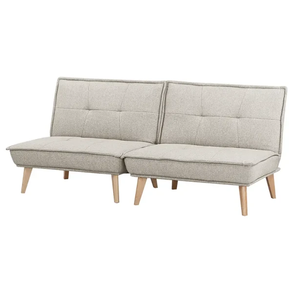 Schlafsofa Trimnell Grau/Hellgrau Material: Textil, Holz teilmassiv Oberfläche Holz: Lasiert 198 x 84 x 83cm Modern