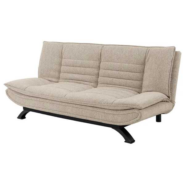Schlafsofa Faith Beige Bouclé Stoff Moena 196 x 91 x 98cm Skandi