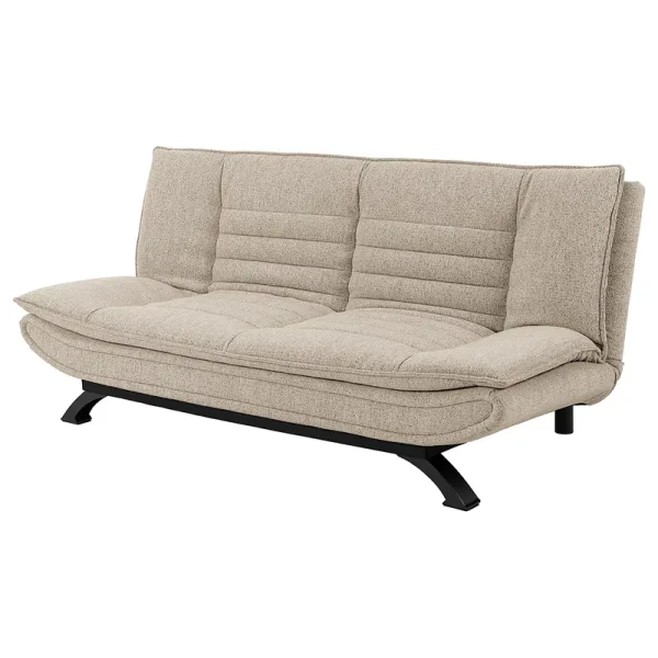 Schlafsofa Faith Beige Bouclé Stoff Moena 196 x 91 x 98cm Skandi