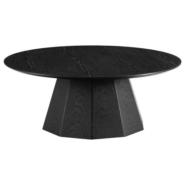 Couchtisch Ø 90cm Schwarz/Eiche Schwarz