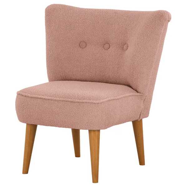 Sessel Pink Bouclé Stoff Nola 72 x 80 x 64cm