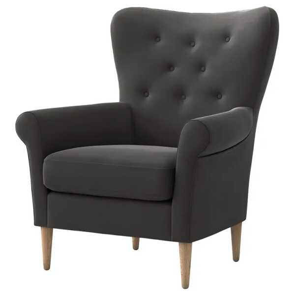 Ohrensessel Cudeiro Grau Samt Ravi 85 x 85 x 85cm