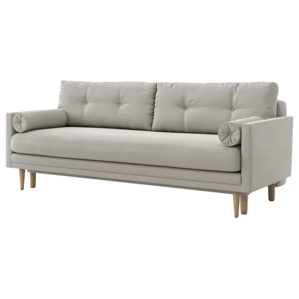 Schlafsofa Drova Braun Samt Ravi 210 x 90 x 95cm Skandi