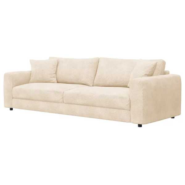 3-Sitzer Sofa Beige Bouclé Stoff Bony 238 x 79 x 106cm Modern