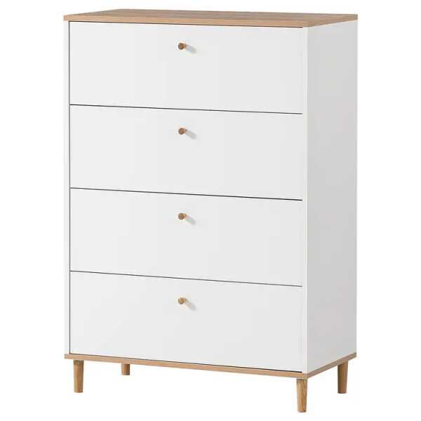 Kommode Hilda - Breite 80 cm 116cm Weiß