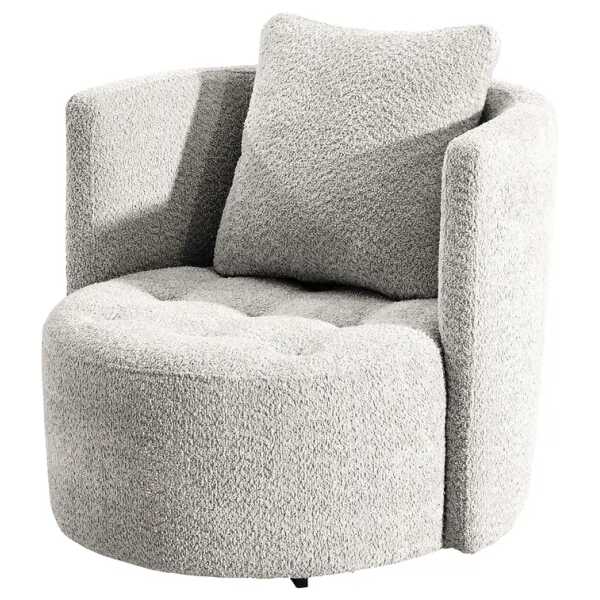 Sessel Timboan Grün Bouclé Stoff Abby ohne Hocker 65 x 77 x 40cm