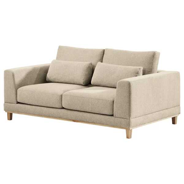 2-Sitzer Sofa Aniaro Beige Webstoff Maila 185 x 83 x 108cm Buche