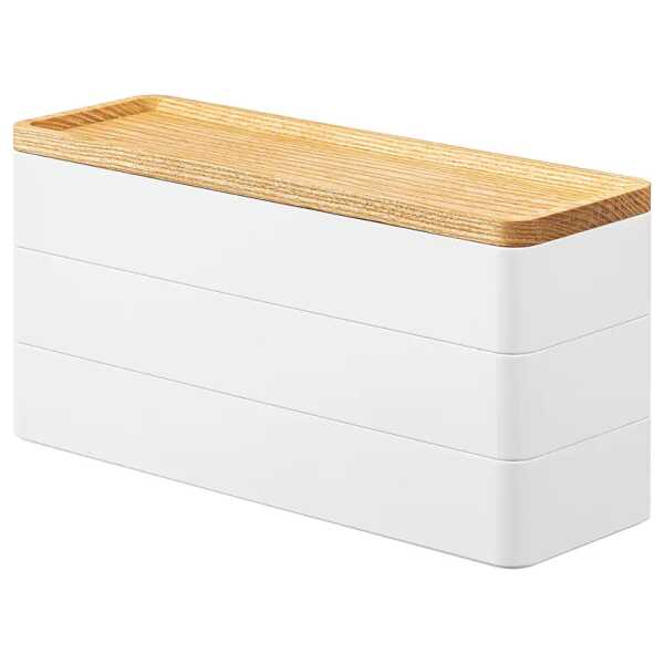 Schmuckbox 24 x 12 x 8cm Weiß/Weiß