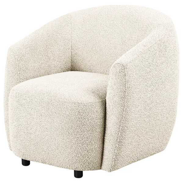 Sessel Acalia Beige Bouclé Stoff Anouk 85 x 78 x 82cm