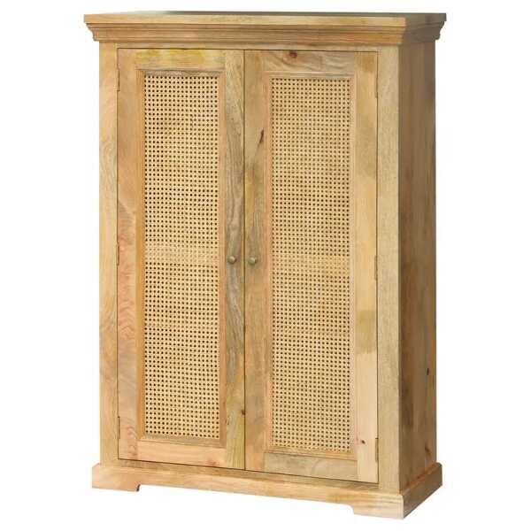 Massives Highboard Chanelle 2 Türen 100 x 145 x 40cm Braun