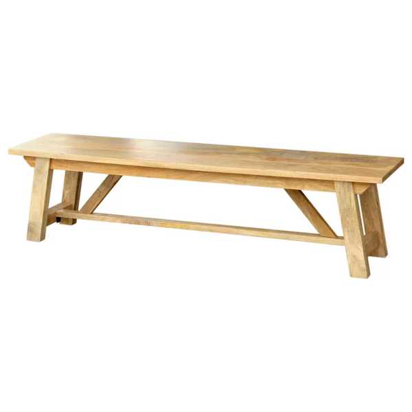 Massive Sitzbank Chanelle 200cm Braun