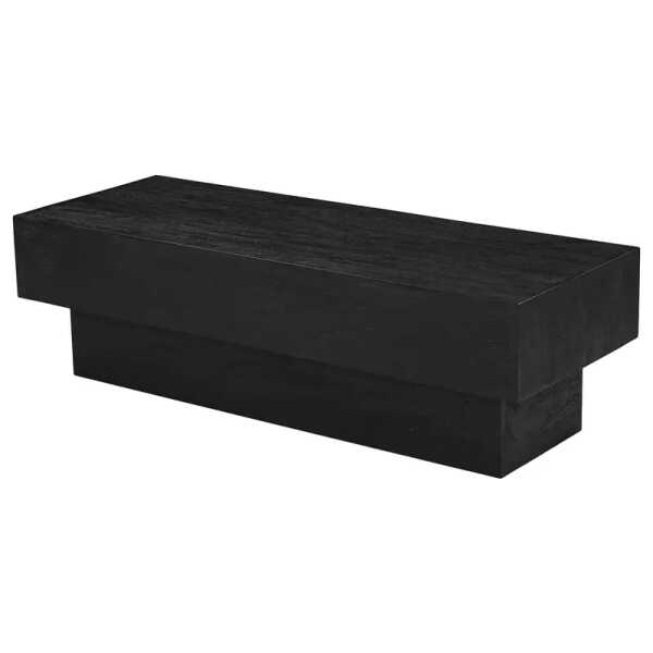 Massiver Couchtisch PARODO 120 x 35 x 45cm Schwarz