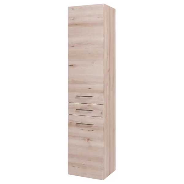 Hochschrank mit 2 Türen 40 x 180 x 35cm Braun/Buche Dekor