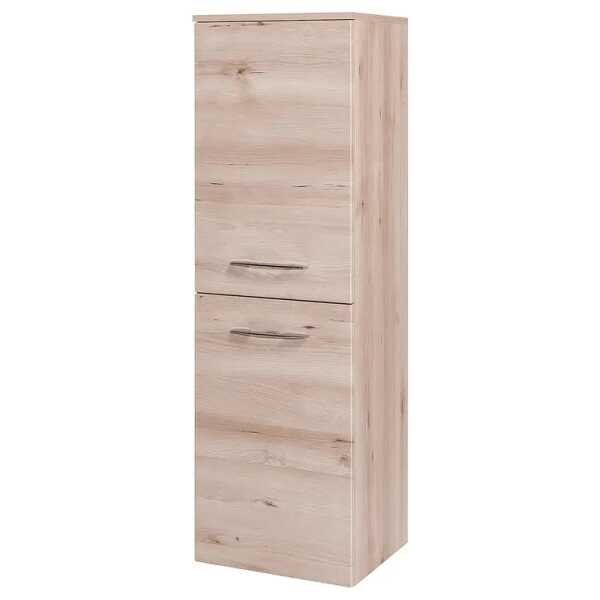 Midischrank 40 x 130 x 35cm Braun/Buche Dekor