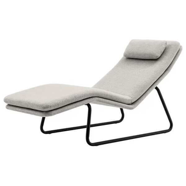 Relaxliege SOMAN Grau Webstoff Lynna 70 x 88 x 168cm