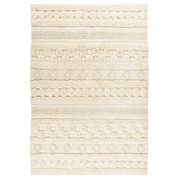 Kurzflorteppich Bohist 100 Multicolor/Creme 200 x 290cm 90% Wolle / 10% Baumwolle