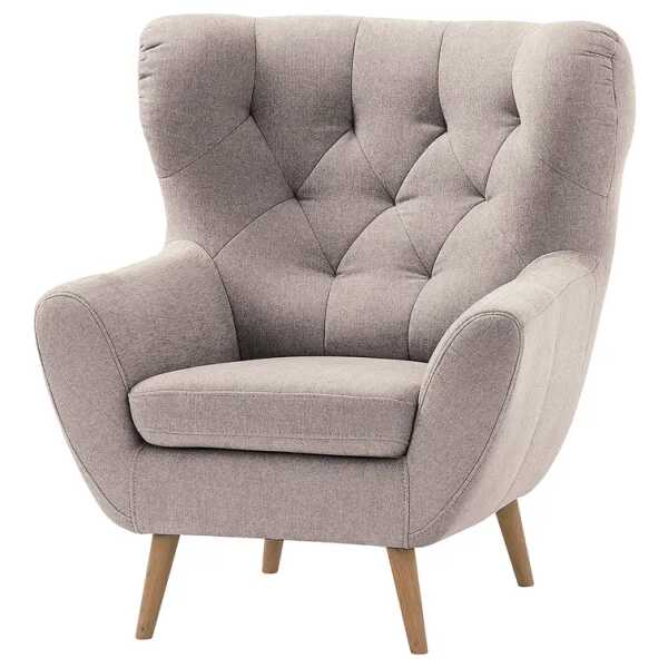 Sessel Violett Webstoff Sioma Eiche Hell 89 x 104 x 92cm