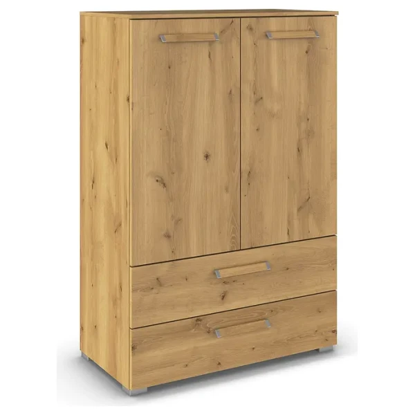 Kommode 119 cm 80 x 119 x 42cm Braun/Asteiche Dekor