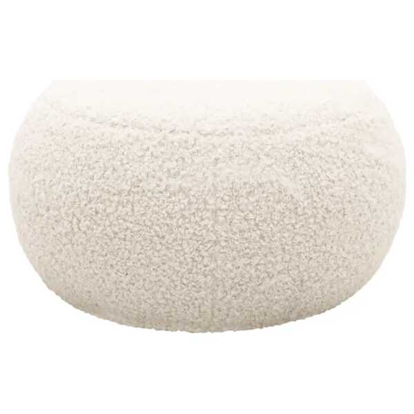 Polsterhocker STOOLA 65cm Beige Teddystoff Rola: Creme