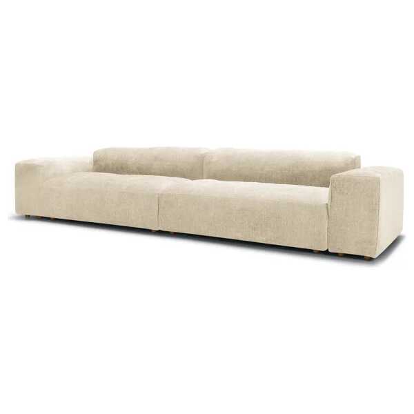 Bigsofa EPIC Beige Chenille Bloem 294 x 70 x 109cm Modern
