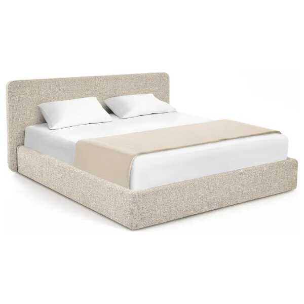 Polsterbett basic 160 x 200cm Webstoff Hevi Beige Kein Bettkasten