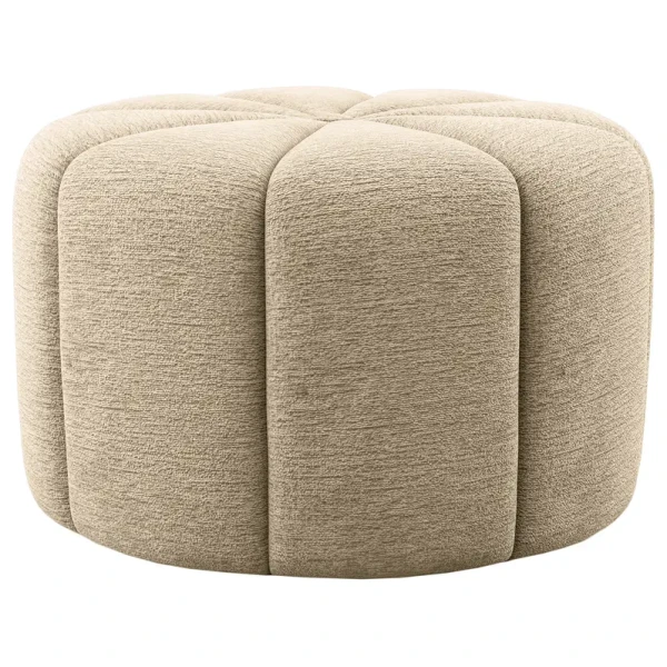 Pouf FORA 60cm Beige Chenille Buladi: Taupe