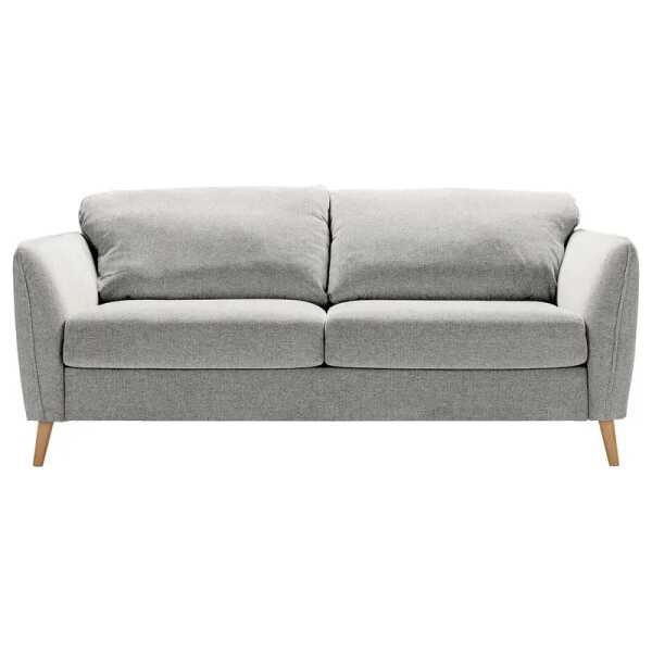Schlafsofa LYKKEBY Grau Webstoff Kiana 213cm Modern
