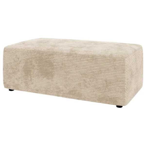 Polsterhocker 112 x 44 x 66cm Beige Cordstoff Hilja: Creme