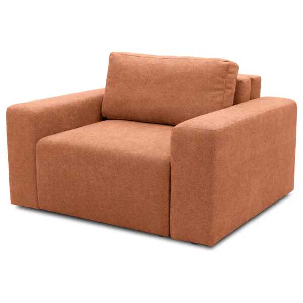 Sessel SELVA Orange Bouclé Stoff Sideri 130 x 85 x 116cm