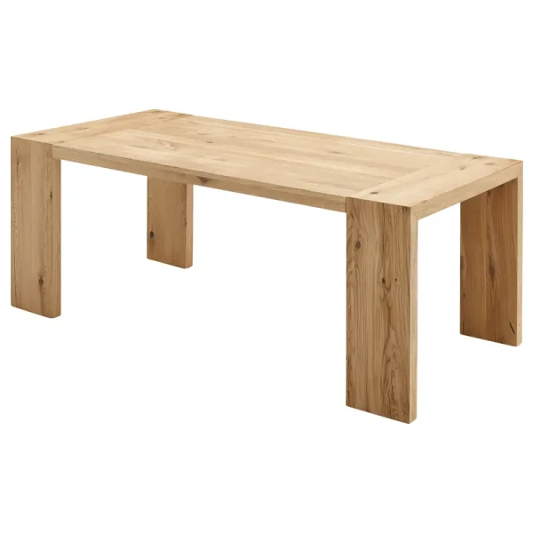 Massiver Esstisch Oliva 200 x 76 x 100cm Braun