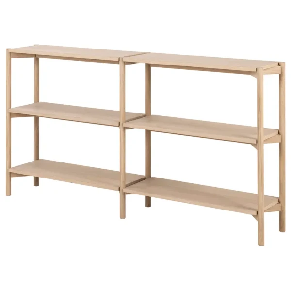 Regal 169 cm Böden: MDF Mitteldichte Holzfaserplatte , furniert & geölt Gestell: Massivholz Eiche, geölt Braun/Beige/Eiche Hell 169 x 88 x 30cm