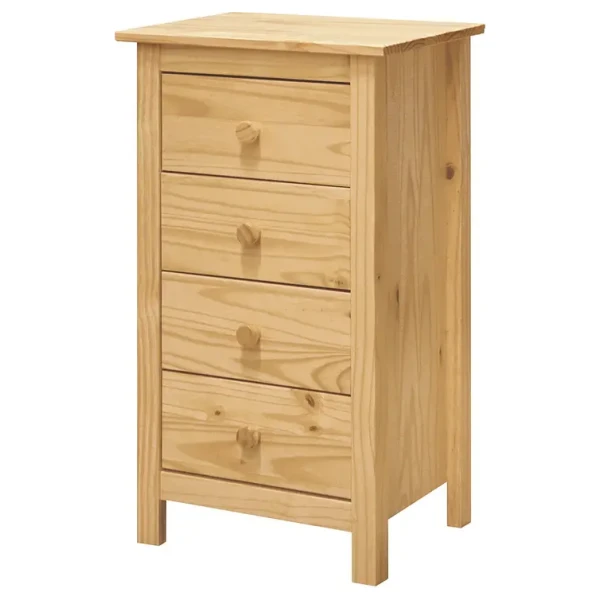 Massive Kommode Bukilen 4 Schubladen 46 x 80 x 35cm Braun