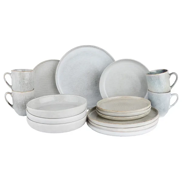 Geschirr-Set 16-tlg. Ø 27cm Grau