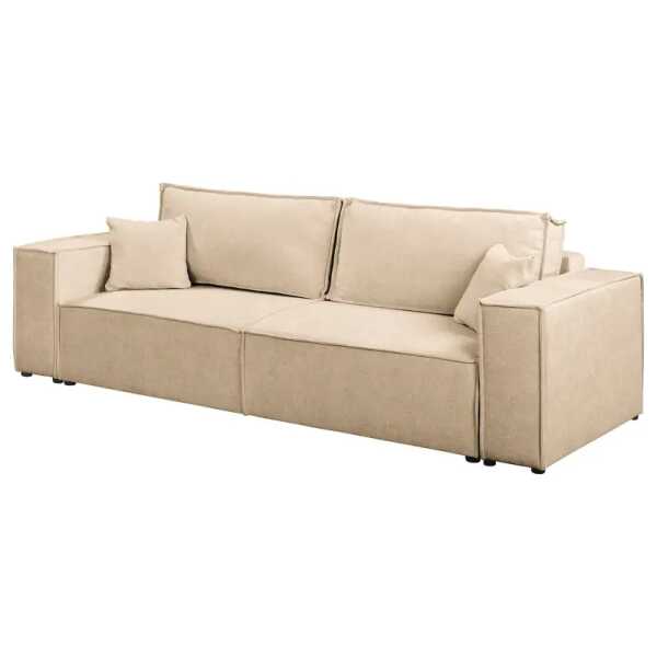 Schlafsofa PARTON Beige Bouclé Stoff Sideri 255 x 70 x 105cm Modern