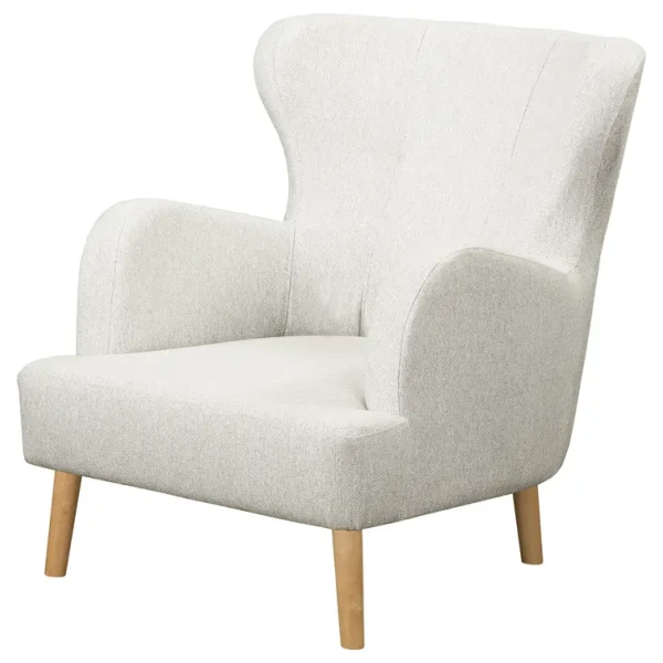 Ohrensessel Cobby Beige Strukturstoff Mosha 88 x 88 x 64cm